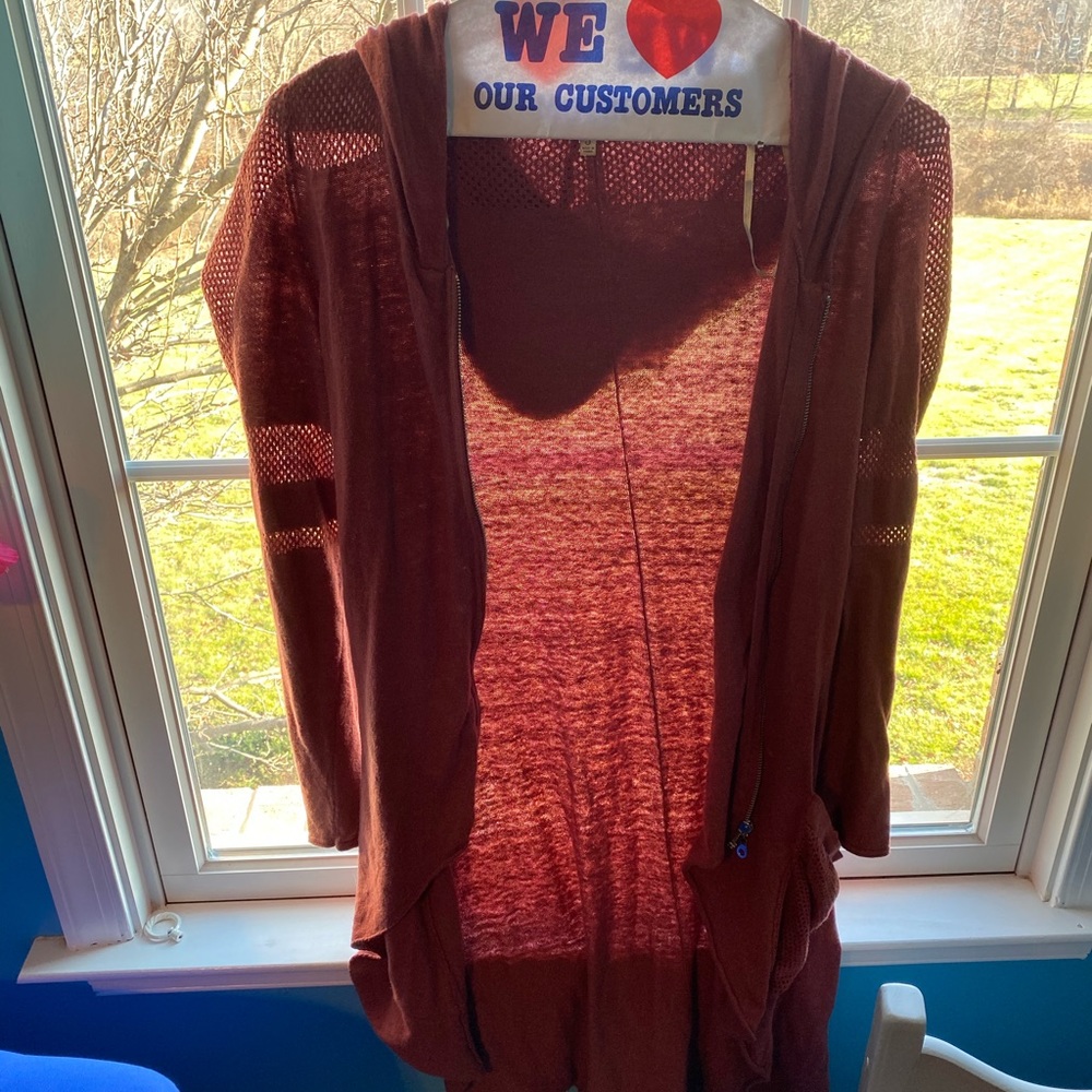 Democracy Maroon cardigan